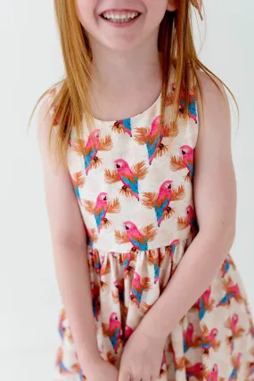 Charlotte Dress in Parrots 